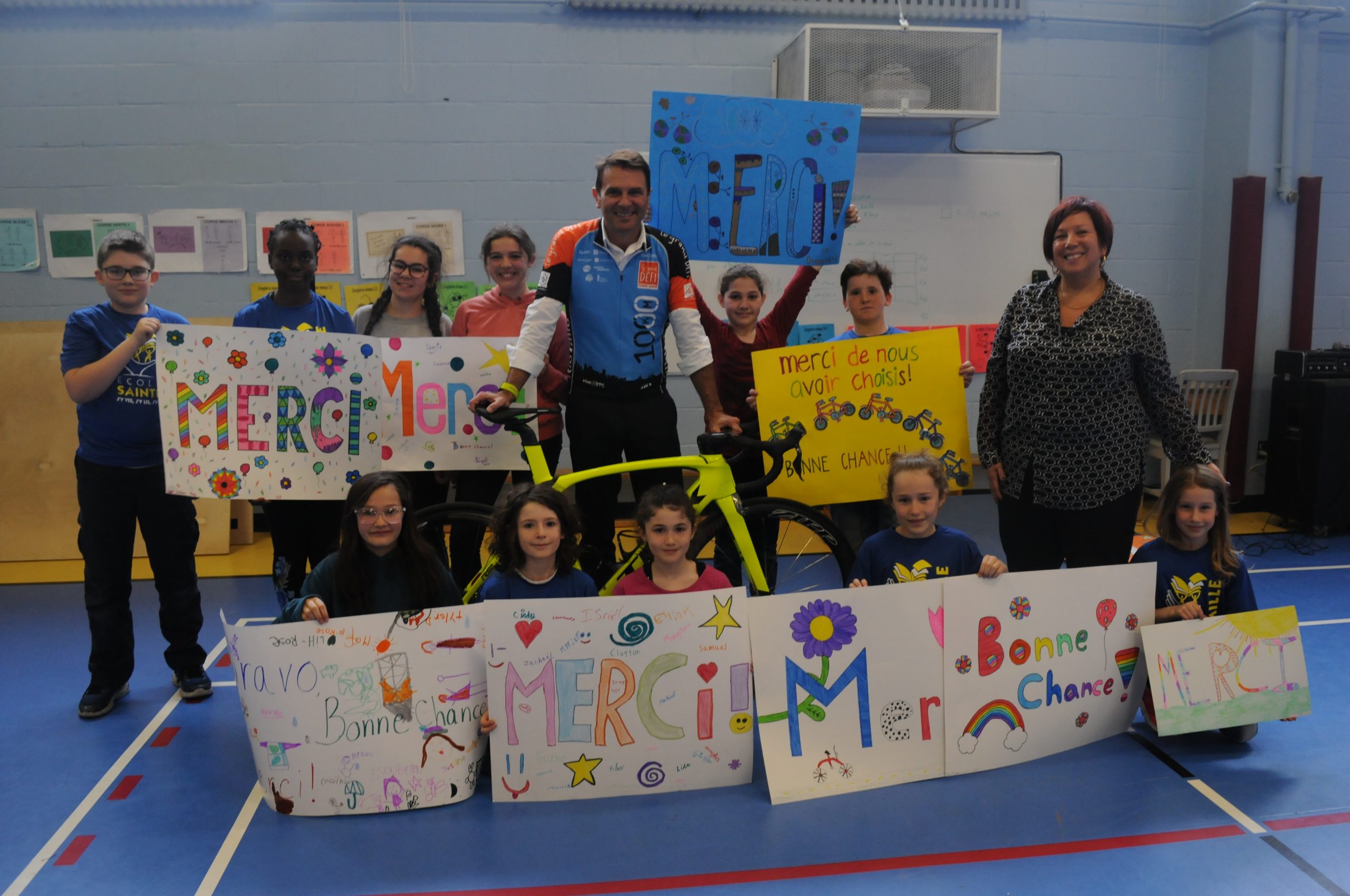 Grand défi Pierre Lavoie Bonnardel parraine l'École SainteFamille